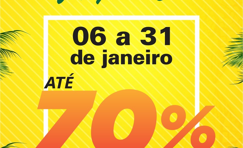 SHOPPING TEM DESCONTOS DE ATÉ 70% EM JANEIRO