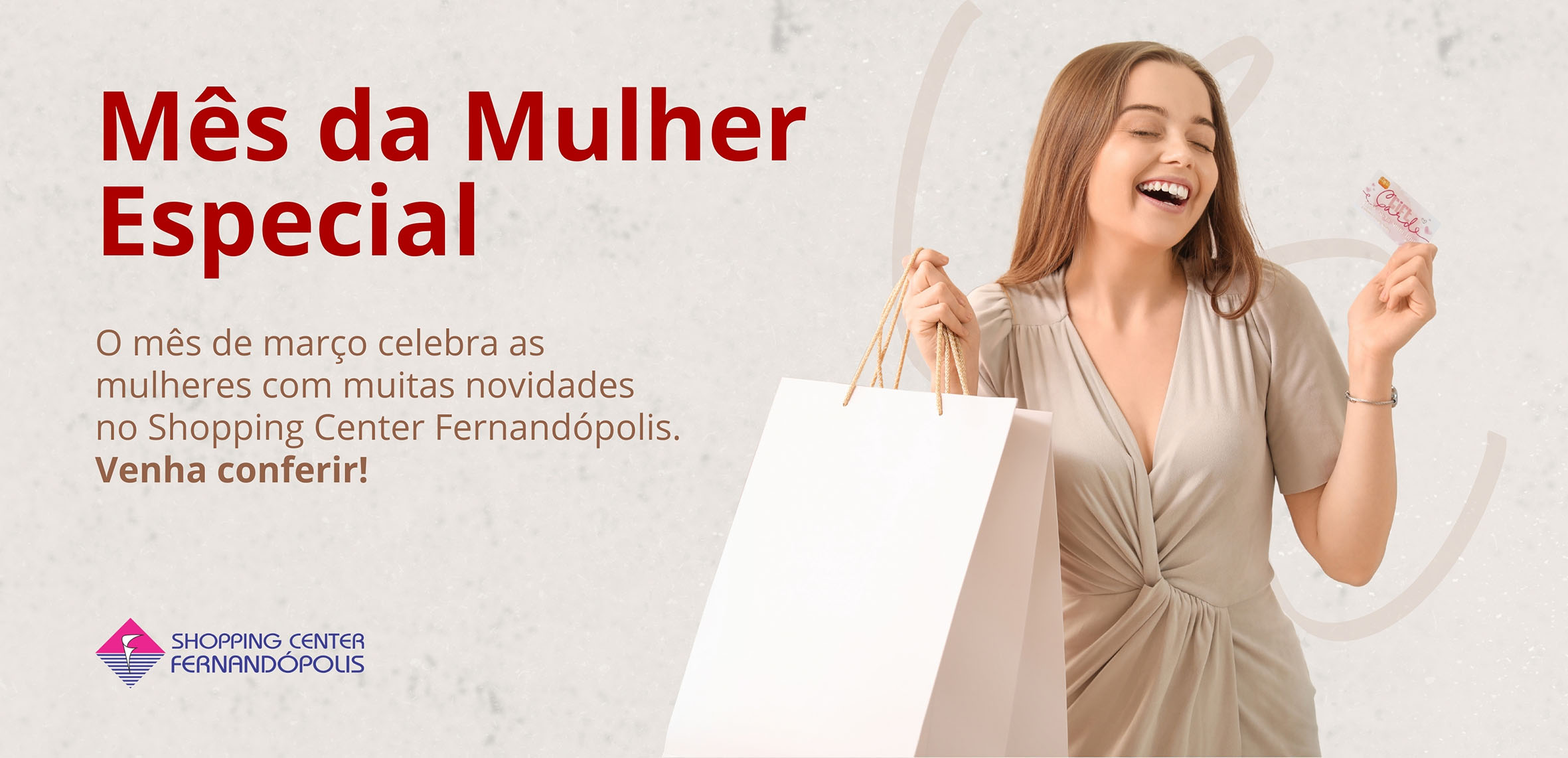 Bege Minimalista Ofertas Mês das Mulheres Post para Instagram -